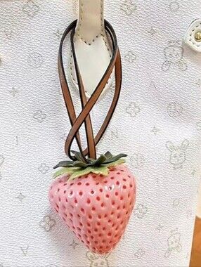 Pink Strawberry Bag Charm